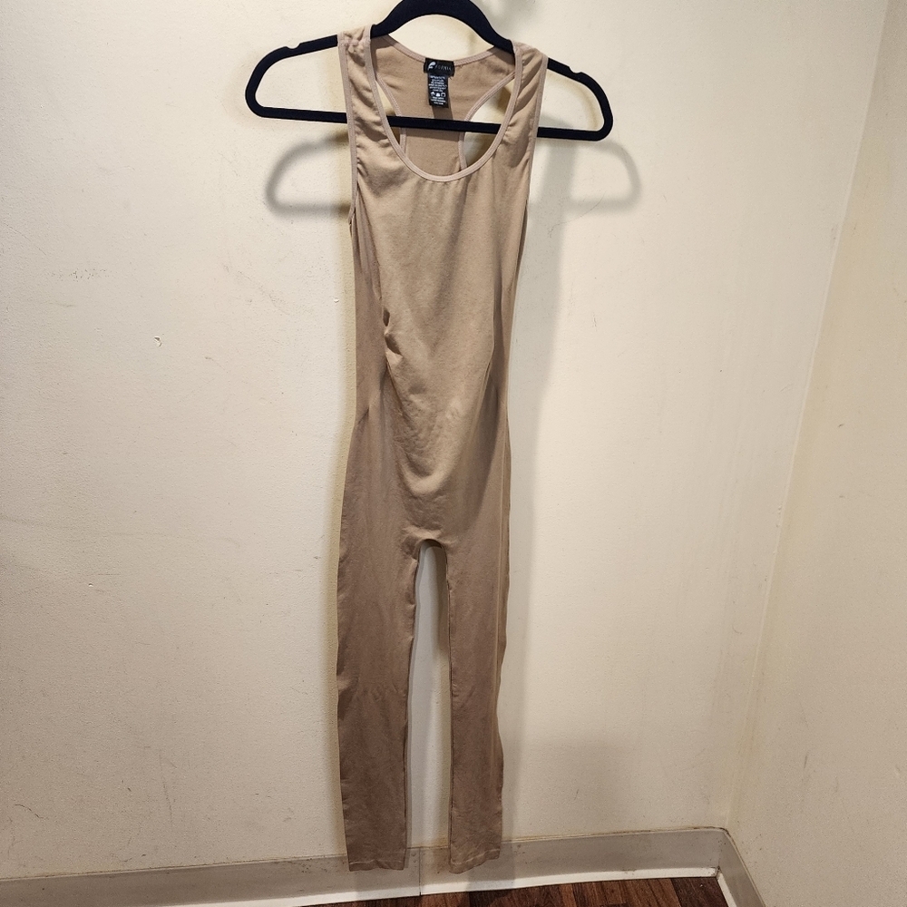 FORNIA Tan Sleeveless  One Piece Onessi  Jumpsuit One Size